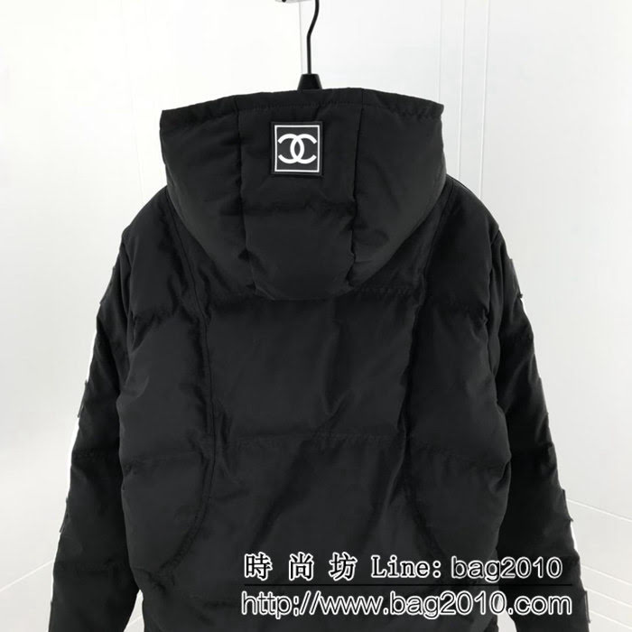 CHANEL香奈兒 vintage中古系列 18ss秋冬新款 中古膠章 羽絨棉服 情侶款   ydi1750